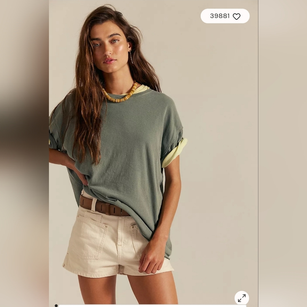 NWT Free People We The Free Nina Tee Size Large